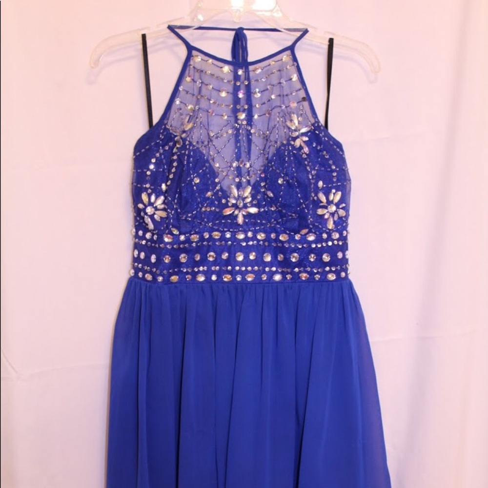 Short blue prom/ homecoming dress